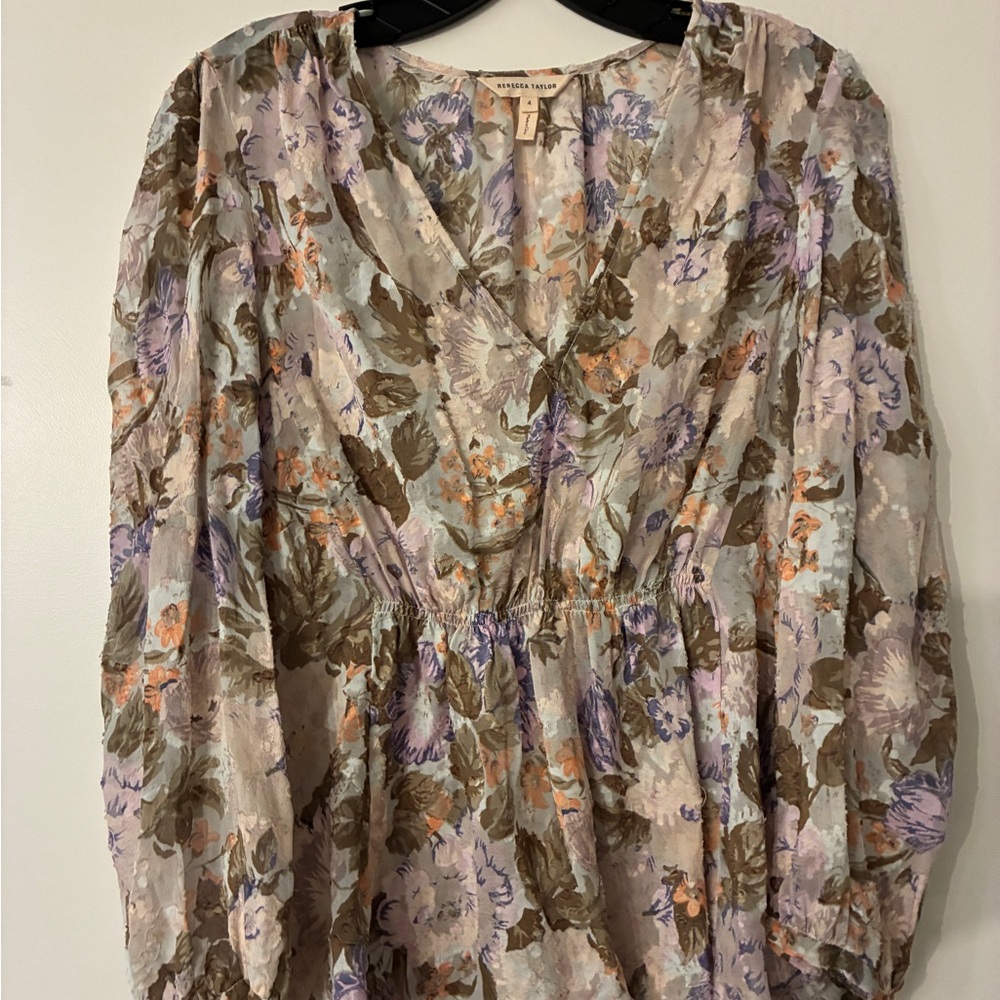 Rebecca Taylor Multicolor Floral Blouse